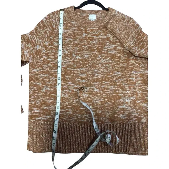 A New Day Womens Rust Long Sleeve Acrylic Blend Crewneck Pullover Sweater Medium - Picture 3 of 6